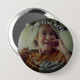 Benutzerdefinierter Text Trauer-/Gedenk-Tribut-Pho Button