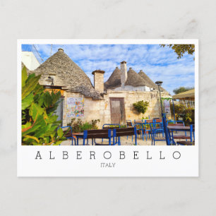 Benutzerdefinierter Text, Trulli Häuser, Alberobel Postkarte