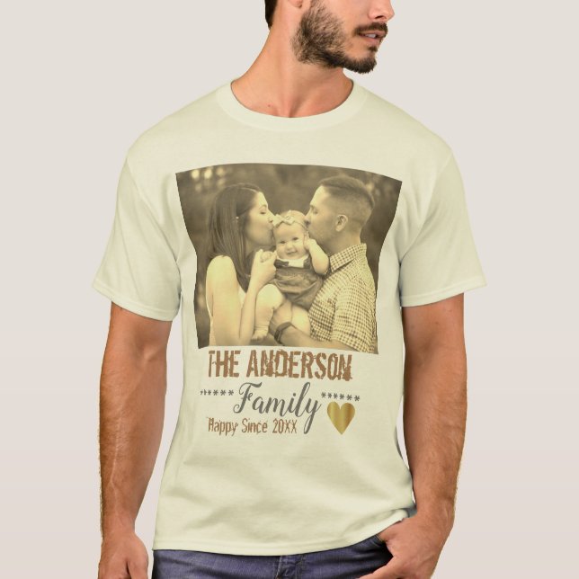 Benutzerdefinierter Text und Bild T-Shirt (Vorderseite)