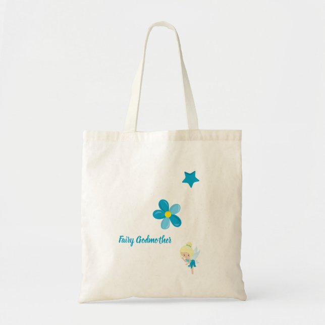 Benutzerdefinierter Text und Blume von Fairy GodMu Tragetasche (Vorne)