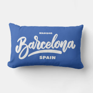 Benutzerdefinierter Text und Farbe Barcelona Kissen Für Draußen