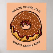 Benutzerdefinierter Text und Farbe Donut-Poster