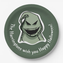 Benutzerdefinierter Text und Farbe Halloween Kreat Pappteller