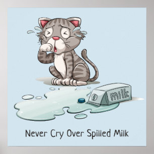 Benutzerdefinierter Text und Farbe Katzenposter Poster