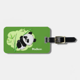 Benutzerdefinierter Text und Farbe Panda Gepäckanh Gepäckanhänger