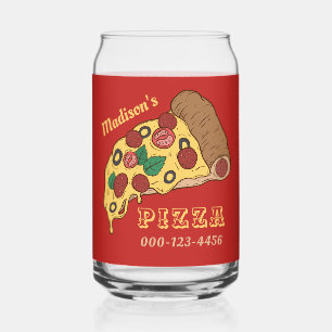 Benutzerdefinierter Text und Farbe PIZZA Dosenglas