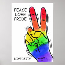 Benutzerdefinierter Text und Farbe Rainbow Peace P