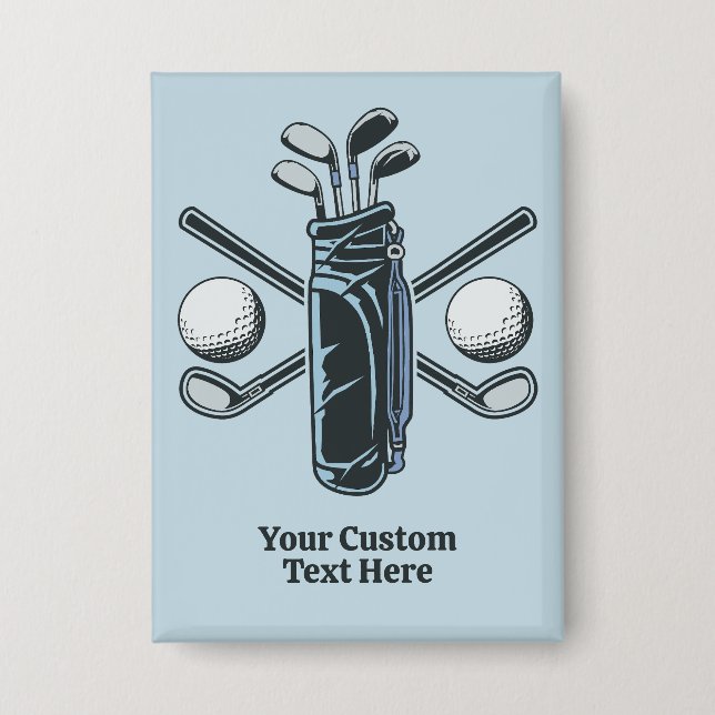 Benutzerdefinierter Text- und FarbGolf Button (Vorderseite)