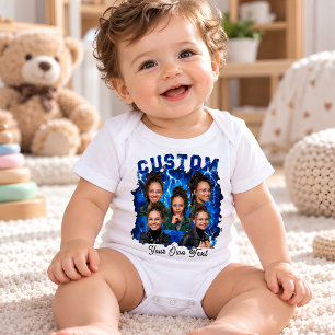 Benutzerdefinierter Text Und Foto-Bootleg Baby Strampler
