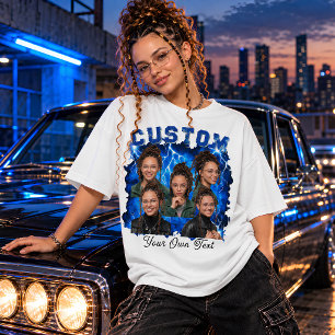 Benutzerdefinierter Text und Foto-Bootleg T-Shirt