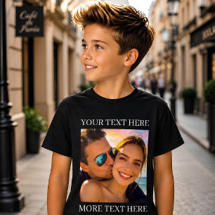 Benutzerdefinierter Text und Foto T-Shirt