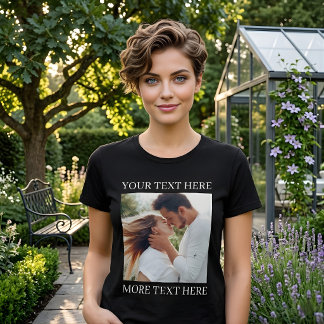 Benutzerdefinierter Text und Foto Tri-Blend Shirt