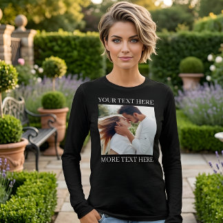 Benutzerdefinierter Text und Foto Tri-Blend Shirt