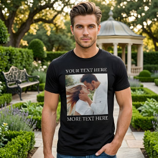 Benutzerdefinierter Text und Foto Tri-Blend Shirt