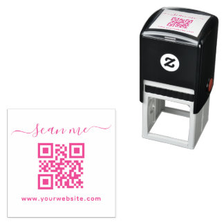 Benutzerdefinierter Text und QR-Code   Permastempel