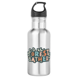 Benutzerdefinierter Text von Forest Bather Edelstahlflasche