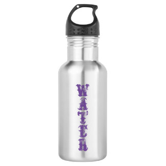 Benutzerdefinierter Text "Wasser" Flasche aus rost Edelstahlflasche