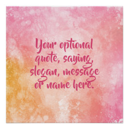 Benutzerdefinierter Text Watercolor Splash Poster