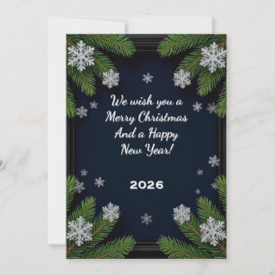 Benutzerdefinierter Text Weihnachten 🎄✨ Kiefernzw Karte
