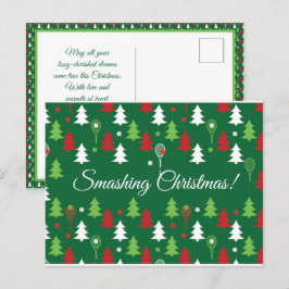 Benutzerdefinierter Text 💚 🤍 Weihnachten Postkarte