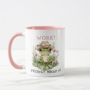 Benutzerdefinierter Text-Zielkern-Frosch in Strohh Tasse