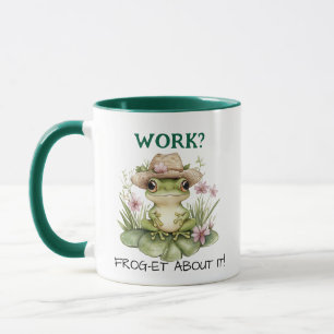 Benutzerdefinierter Text-Zielkern-Frosch in Strohh Tasse