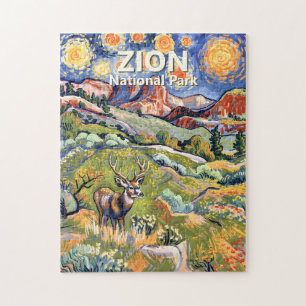 Benutzerdefinierter Text Zion Tier Hirsch Farbige
