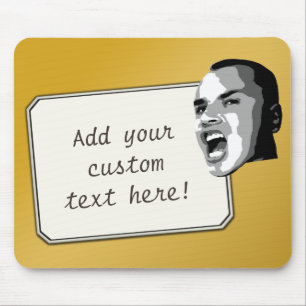 Benutzerdefinierter Textausdruck auf Gold Mousepad
