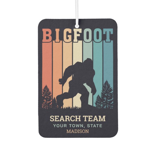 Benutzerdefinierter Textbigfoot Autolufterfrischer (Vorderseite)