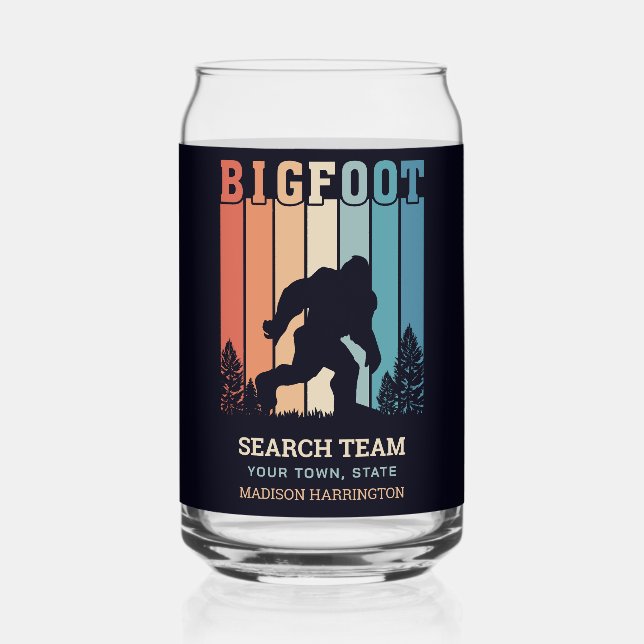 Benutzerdefinierter Textbigfoot Dosenglas (Vorderseite)