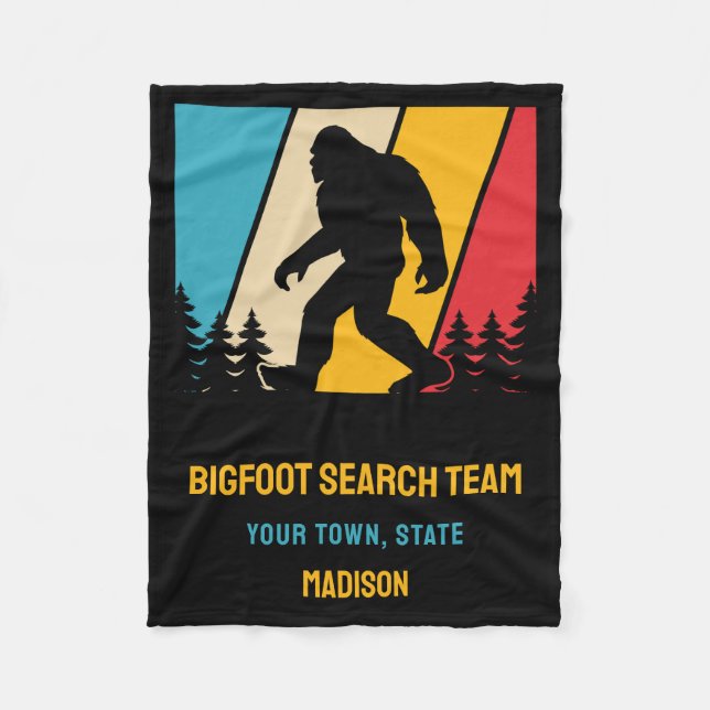 Benutzerdefinierter Textbigfoot Fleecedecke (Vorderseite)
