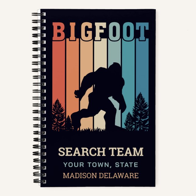 Benutzerdefinierter Textbigfoot Notizbuch (Vorderseite)