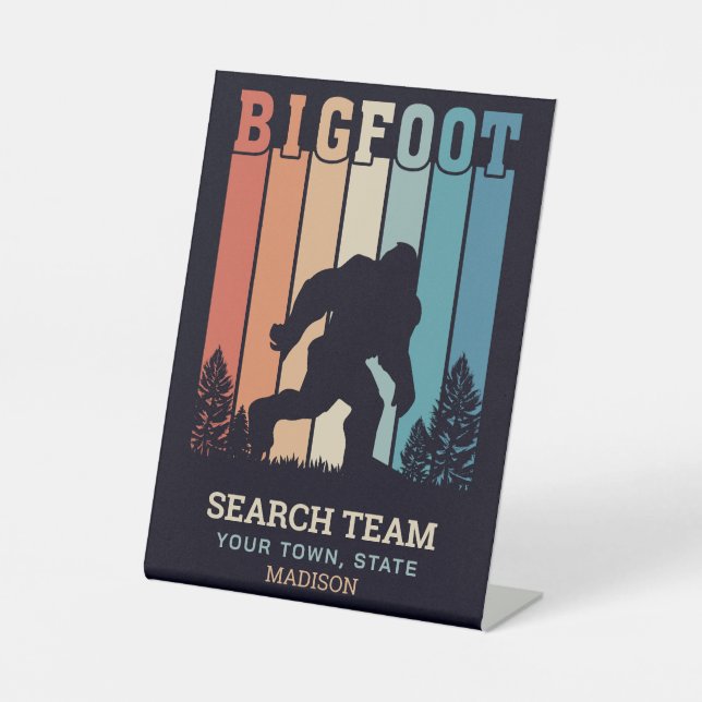Benutzerdefinierter Textbigfoot Sockelschild (Vorderseite)
