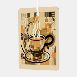 Benutzerdefinierter TextKaffee Ornament Aus Metall