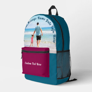 Benutzerdefinierter Textname für den Foto-Backpack Bedruckter Rucksack