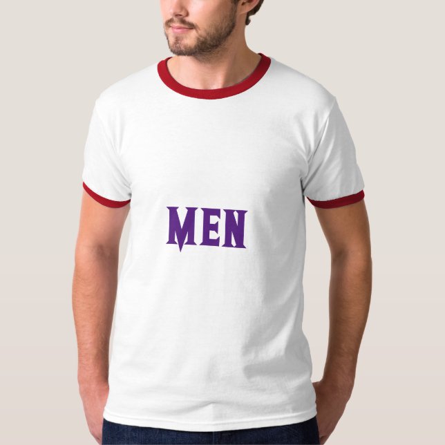 Benutzerdefinierter Textname mit Royal Lila Color  T-Shirt (Vorderseite)