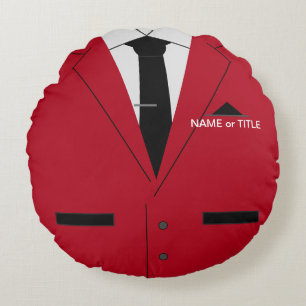Benutzerdefinierter Textname Runder Pillow Red Anz Rundes Kissen