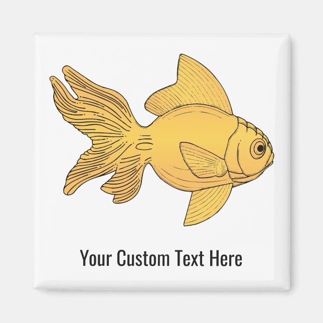Benutzerdefinierter Textrahmen für die Fish-Abbild Magnet (Vorne)