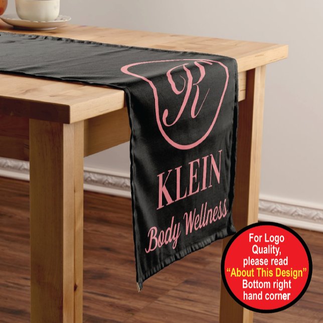 Benutzerdefinierter Tischrunner mit Logo und Text Kurzer Tischläufer (Von Creator hochgeladen)