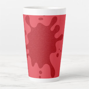Benutzerdefinierter Tomatenroter Drip Latte Mug Milchtasse