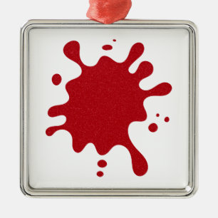 Benutzerdefinierter Tomatenroter Splash-Schmuck – Ornament Aus Metall