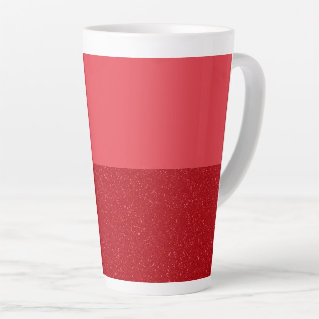 Benutzerdefinierter Tomato Red Split Latte Mug Milchtasse (Rechte Ecke)