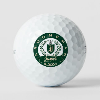 Benutzerdefinierter Trauzeuge Name & Datum Lorbeer Golfball