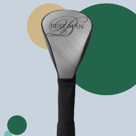 Benutzerdefinierter Trauzeuge - Silber gebürstet Golf Headcover