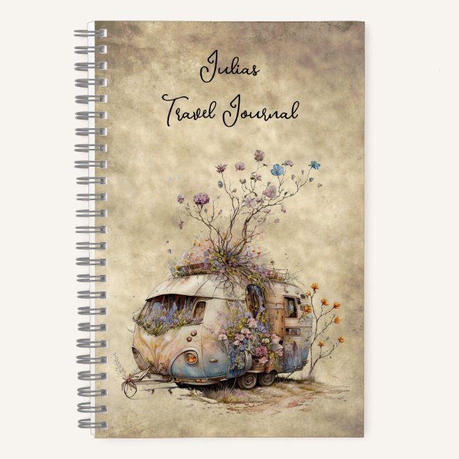 Benutzerdefinierter Travel Journal-Blume Notizbuch (Vorderseite)