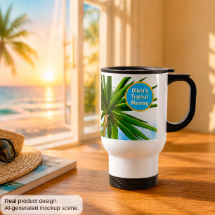 Benutzerdefinierter Tropischer Morgen Yucca Urlaub Reisebecher