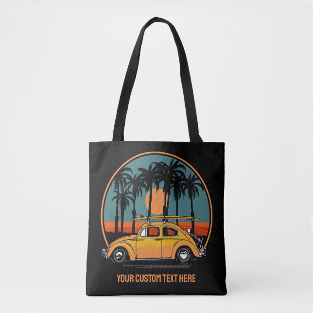 Benutzerdefinierter tropischer Surfer-Sonnenunterg Tasche (Vorderseite)