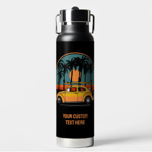 Benutzerdefinierter tropischer Surfer-Sonnenunterg Trinkflasche