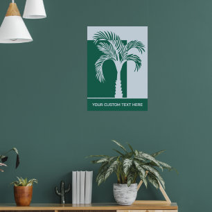 Benutzerdefinierter tropischer Textbaum Poster