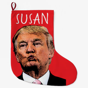BENUTZERDEFINIERTER TRUMP KUSS WEIHNACHTS GROSSE S GROßER WEIHNACHTSSTRUMPF